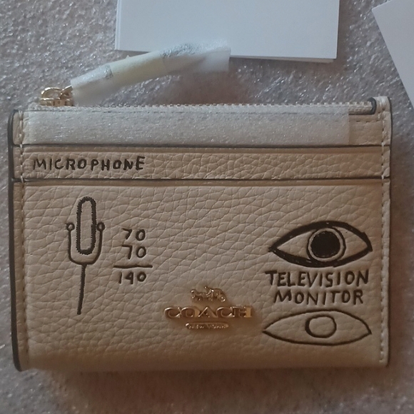 COACH  X Jean Michel Basquiat Mini Skinny ID Case NWT C5618 - Picture 2 of 8